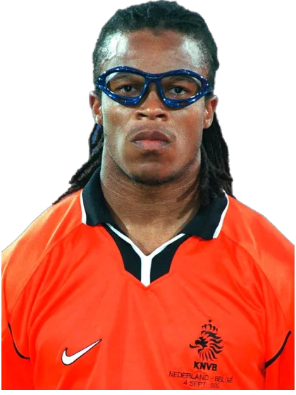 Edgar Davids in the Netherlands shirt wearing his goggles