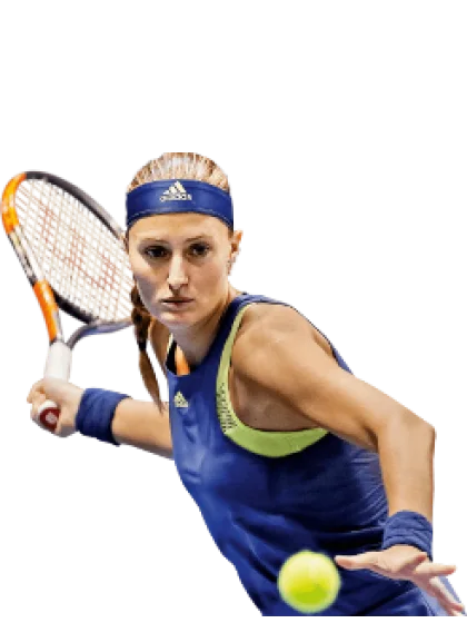 Kristina Mladenovic playing a forehand